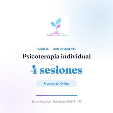 Paquete · Psicoterapia individual (4 sesiones)