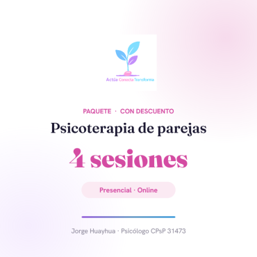 Paquete · Psicoterapia de parejas (4 sesiones)