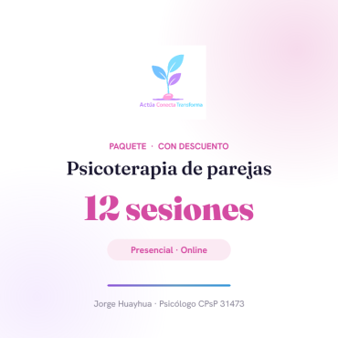 Paquete · Psicoterapia de parejas (12 sesiones)