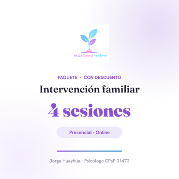 Paquete · Intervención familiar (4 sesiones)