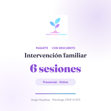 Paquete · Intervención familiar (6 sesiones)