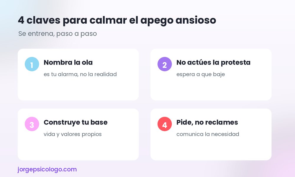 Cuatro claves para calmar el apego ansioso