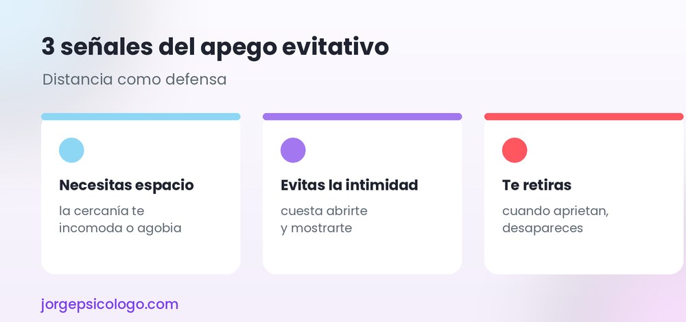 3 señales del apego evitativo
