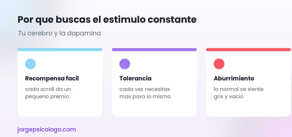 Por qué buscas el estímulo constante