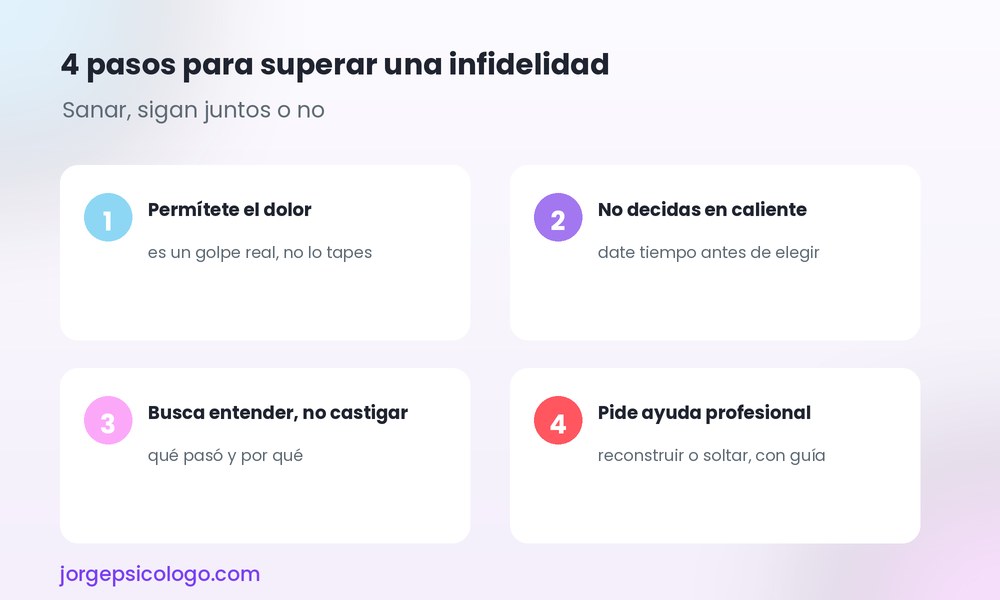 4 pasos para superar una infidelidad