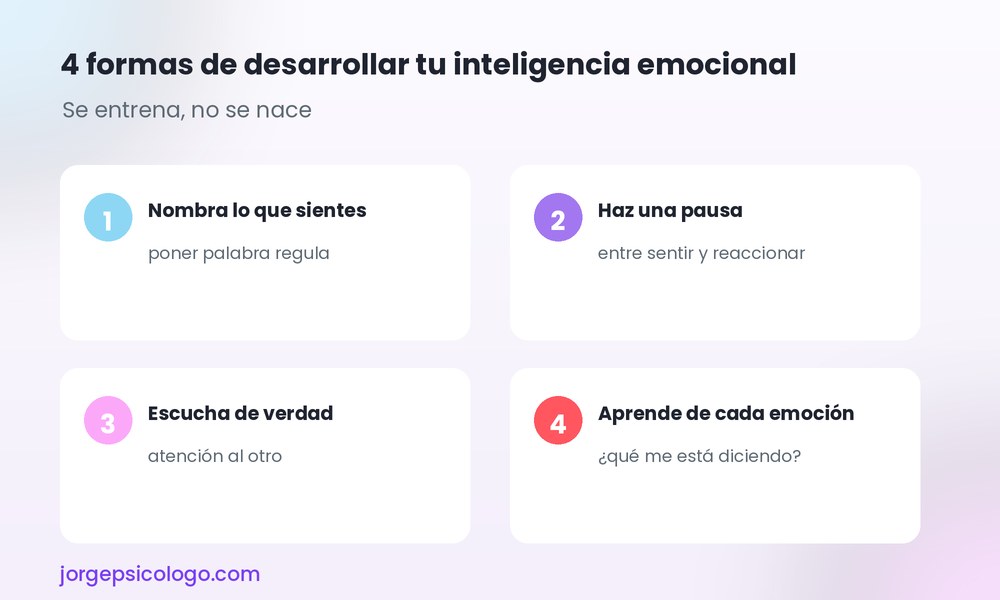 4 formas de desarrollar tu inteligencia emocional