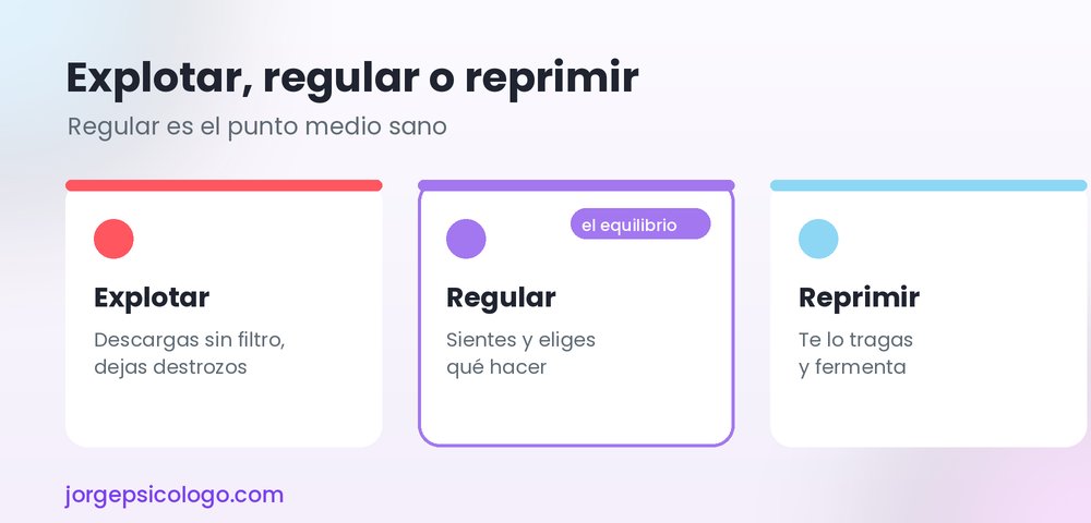 Explotar, regular o reprimir: regular es el punto medio sano