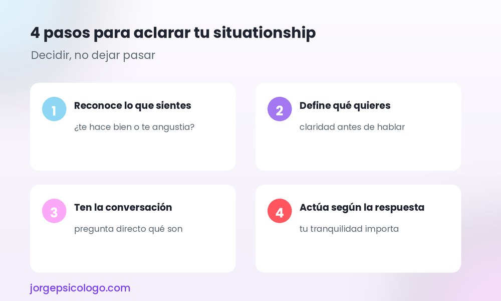 4 pasos para aclarar tu situationship