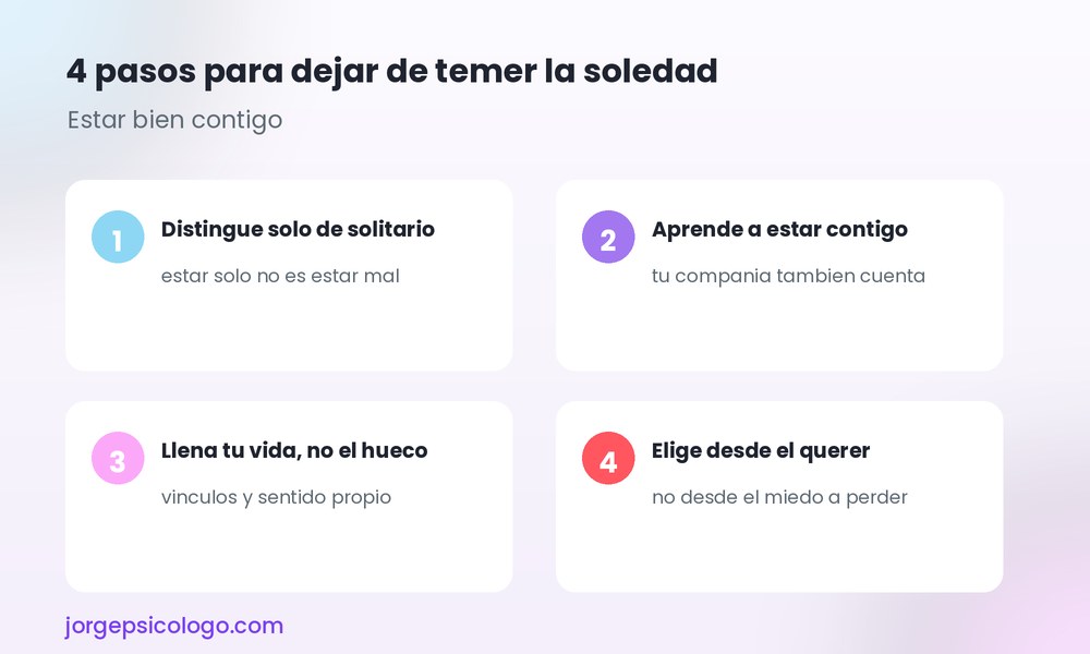 4 pasos para dejar de temer la soledad