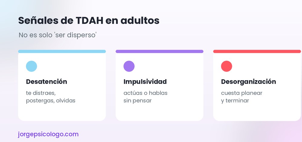 Señales de TDAH en adultos